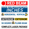 Spectra Precision HV302GC-2-NR Horiz/Vert - Interior/Exterior RED Beam Laser GC Package with HL760 Receiver, Rod in INCHES and Tripod