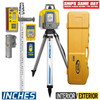 Spectra Precision HV1305C-SC-26 Horiz/Vert - Interior/Exterior RED Beam Laser Package with CR700 Receiver, Remote, INCHES Rod, Tripod and System Case