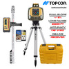 Topcon RL-HV2S Self-Leveling Dual Grade Laser Complete Kit with LS-100D Receiver, Inches Rod and Tripod / Rechargeable - 1051612-22-K2