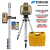 Topcon RL-HV2S Self-Leveling Dual Grade Laser Complete Kit with LS-100D Receiver, Tenths Rod and Tripod / Rechargeable - 1051612-22-K1