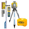 Spectra Precision HV1305C-18S Horiz/Vert - Interior/Exterior RED Beam Laser Package with CR700 Multi-Use Receiver, Remote, TENTHS Rod, Heavy Duty Aluminum Tripod and Small Case