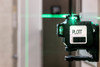 Plott PLL30-G 3×360 Green Line Laser Level — Self-Leveling, 100 Ft, IP54