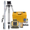 Topcon RL-HV2S Self-Leveling Dual Grade Laser Complete Kit with LS-100D Receiver, Tenths Rod and Tripod / Rechargeable - 1090052-01-K1