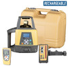 Topcon RL-200 2S / PS Dual Slope Grade Laser Package, w/ LS-110D Receiver (1090041-01-2ET) Rechargeable Batteries, Inches Rod and HD Elevator Tripod