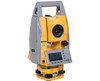 Northwest Instruments NTS03 reflectorless total station, opposite angled view showing the LCD display, keypad and laser warning label