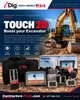 iDig TOUCH 2D Model 610 wireless excavator guidance system — carry case, control box, LED bargraph and wireless solar sensors