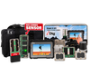 iDig TOUCH 2D XD611 Big Combo kit contents - carry case, 7 inch touchscreen control box, LED bargraph, the Big Combo angle and laser receiver sensor, wireless solar sensors and mounting plates, with the Model 611 carton