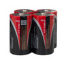 Four D-cell alkaline batteries supplied with the Spectra LL300N kit, good for about 90 hours of rotation