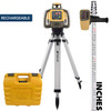 Topcon RL-H5A Self-Leveling Laser PS.RB Kit with LS-80L Receiver, Rechargeable Batteries, Measuring Rod INCHES and Tripod - 1021200-06-K2