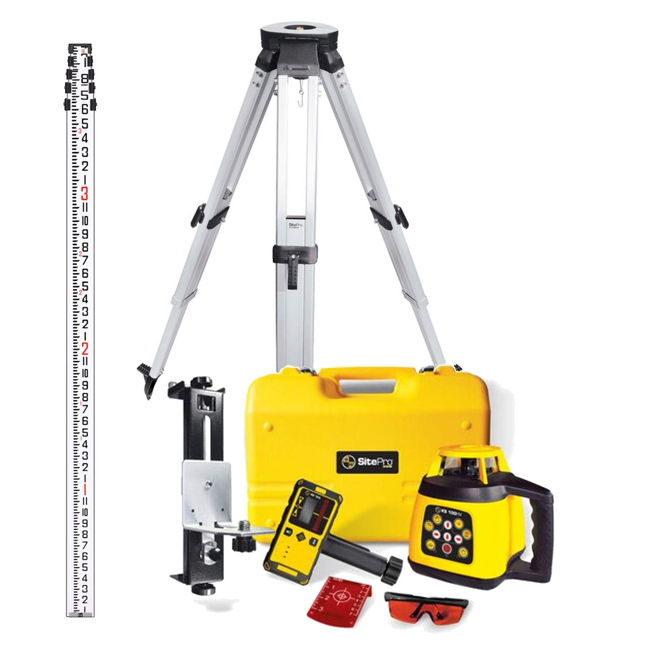 SitePro 27-KS100HVK-4C Horizontal/Vertical Rotary Laser Level Kit
