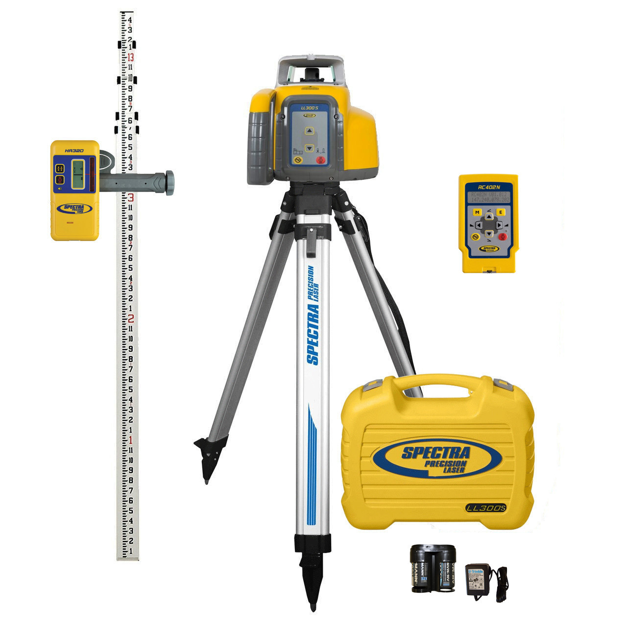 Spectra Precison LL300S-82 Laser Package with Inches Rod, Tripod