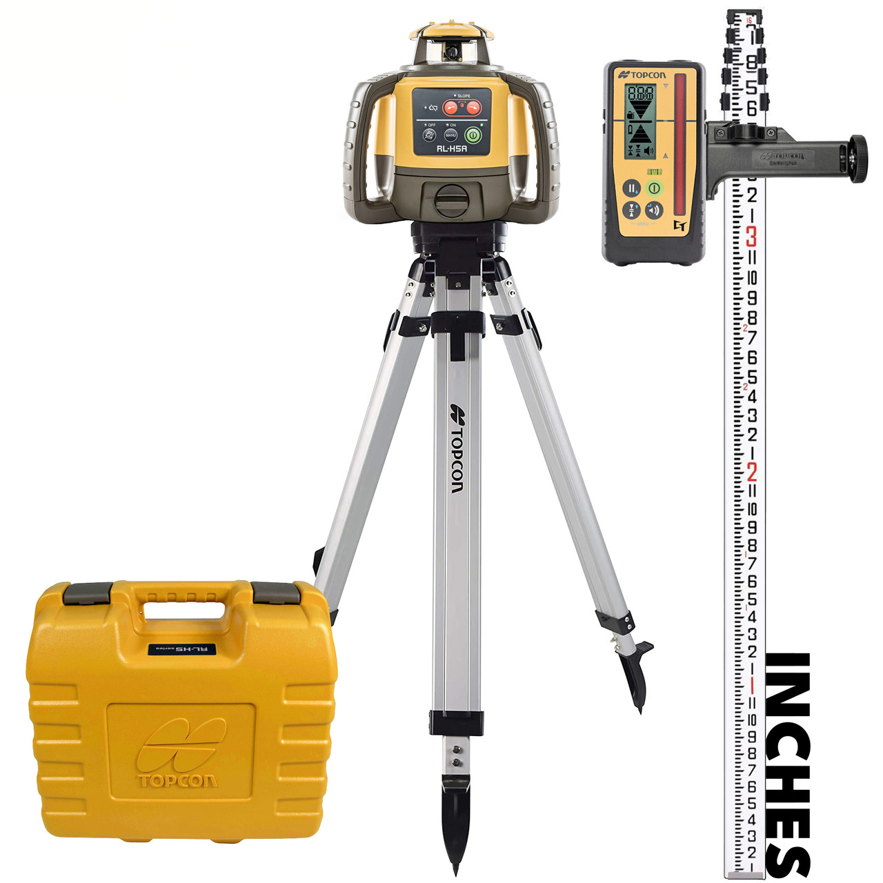 Topcon RL-H5A Laser Level Kit with LS-100D Receiver, Heavy-Duty