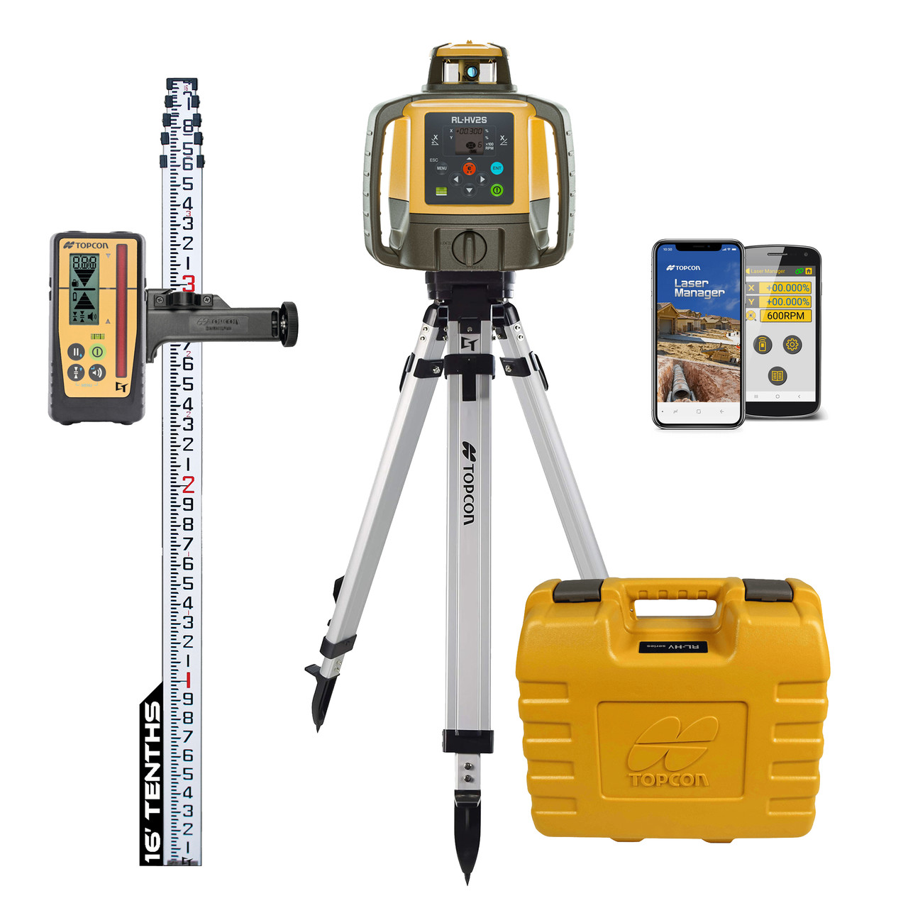 Topcon RL-HV2S Deluxe Dual Grade Laser Package with Premium LS