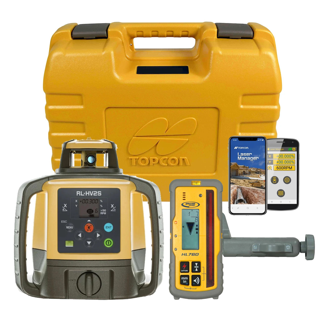 Topcon HYBRID RL-HV2S Laser & Spectra HL760 Receiver Kit