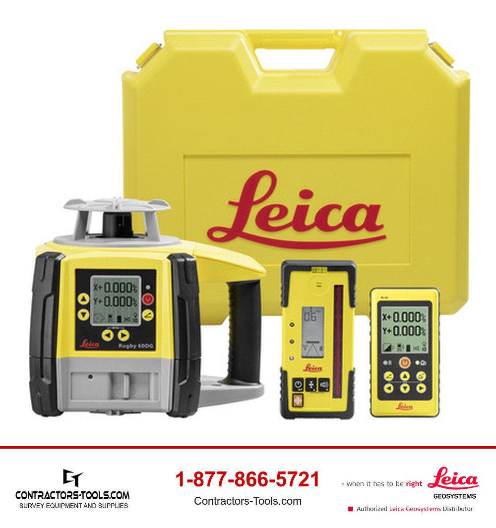 Leica Rugby 620 Rechargeable Laser Package 6005984 with Rod Eye 140