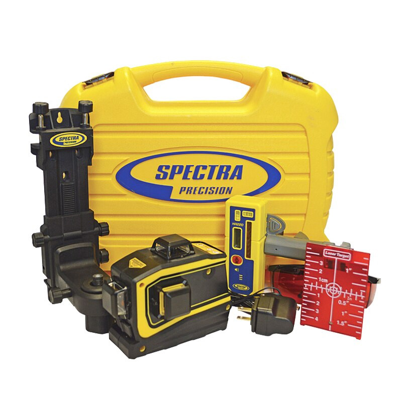 Spectra Precision LT56-2 3-Plane Red Beam Laser with HR220 Receiver