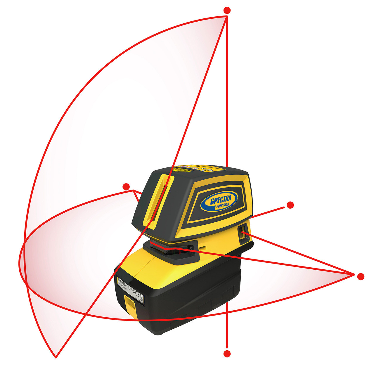 Spectra Precision LT52-2 Red Beam Point and Line Laser with Receiver