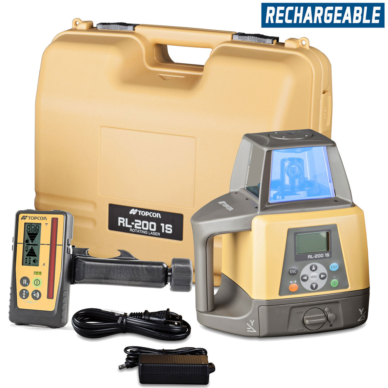 Topcon RL-200 1S Single Slope Grade Laser Package, w/ LS-100D