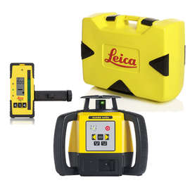 Leica Rugby 640G Green Beam Laser Interior / Exterior Package (6011486) with Deluxe RE120G Receiver and Alkaline Batteries