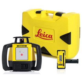 Leica Rugby 610 Red Beam Rotary Laser Package with Rod Eye 120