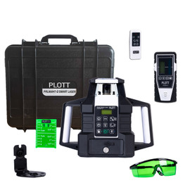 Plott PRL900HT-G Bluetooth Dual Slope Beam Rotary Laser with Detector — Green Beam