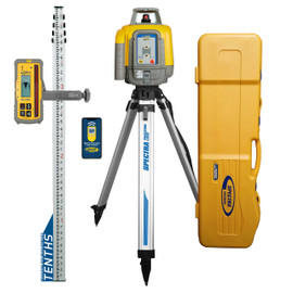 Spectra Precision LL1505C-11 Laser level PRO Package with HL760 Receiver - Rechargeable, TENTHS Rod, Tripod and LARGE System Case