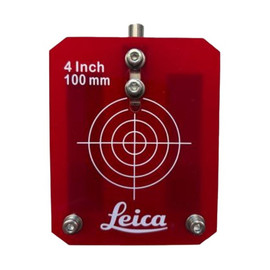 Leica 1009891 PT-100 red 4 in / 100 mm target plate for Piper pipe lasers