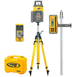 Spectra Precision GL622N-29 Dual Grade Laser INCHES Package with HL760 Receiver, Remote and Elevator Tripod