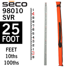 Seco 98010 Grade Rod SRV FiberGlass 25 foot - Measurements in 10ths