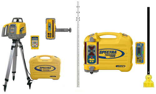 Spectra GL1425C-DozerMAXX-D2 kit: GL1425C laser, tripod, remote, rod, LR30W receiver, RD20 display and DM-20 mast