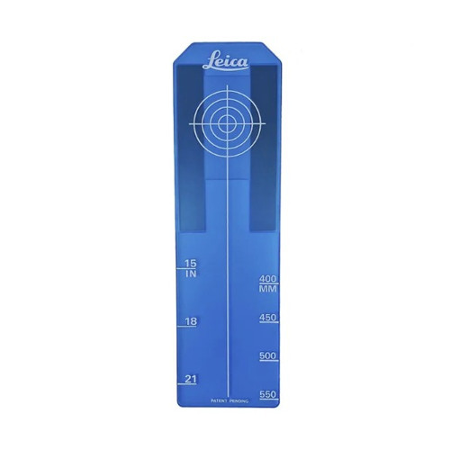 Leica 915449 large blue target insert with 15 to 21 in and 400 to 550 mm scales