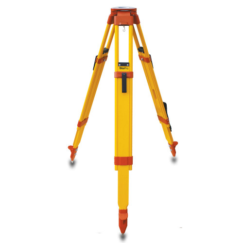SitePro WDF20-O Wood and Fiberglass Tripod - Heavy Duty - Quick Clamp 42 to 72-inches Extended Orange