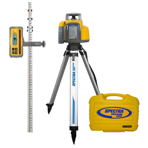 LL300S-X22 Includes LL300S Laser, Deluxe HL760 Receiver, Heavy Duty Tripod, 16-foot Contractor Grade Rod / Inches and Protective Carrying Case