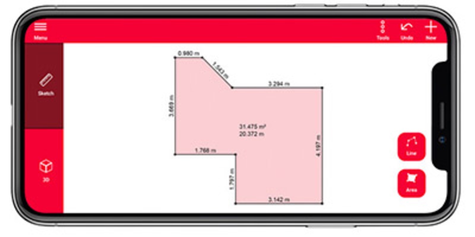 Leica DISTO X6 Bluetooth Smart app DISTO Plan floor plan iPhone