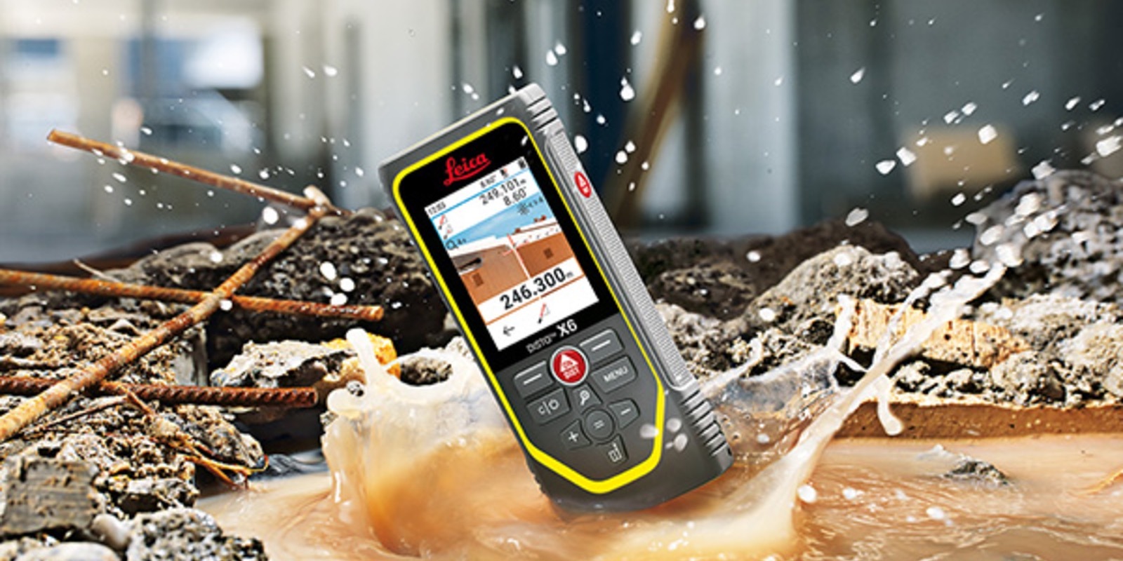 Leica DISTO X6 IP65 waterproof dustproof rating &mdash; tested on construction site