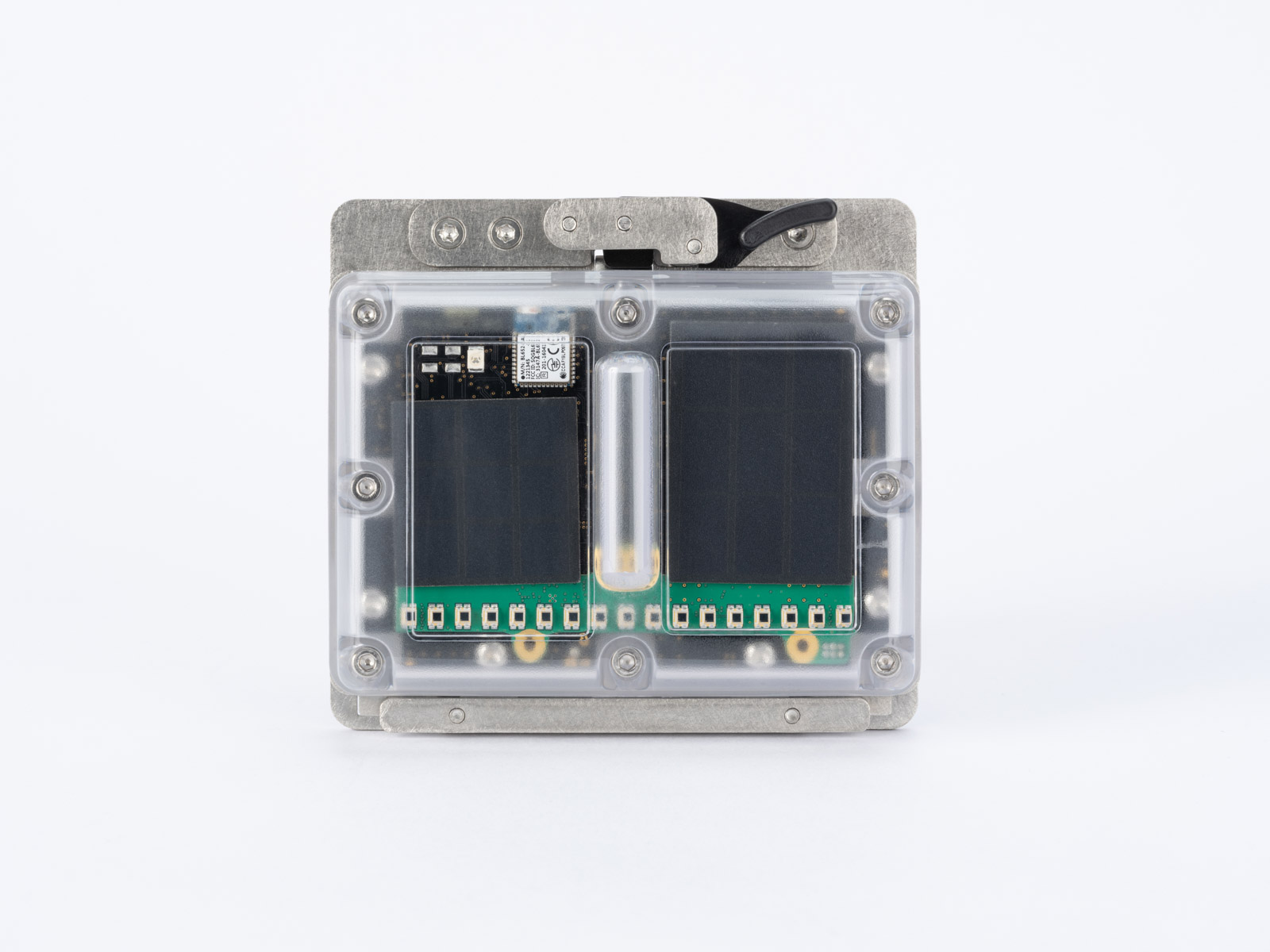iDig BT411 Bluetooth combo angle and laser receiver sensor on its magnetic mounting plate