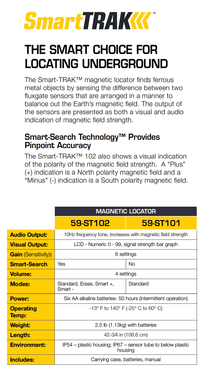 SmartTRAK ST102 Smart-TRAK Magnetic Locator with Smart Search and Erase  Feature 59-ST102