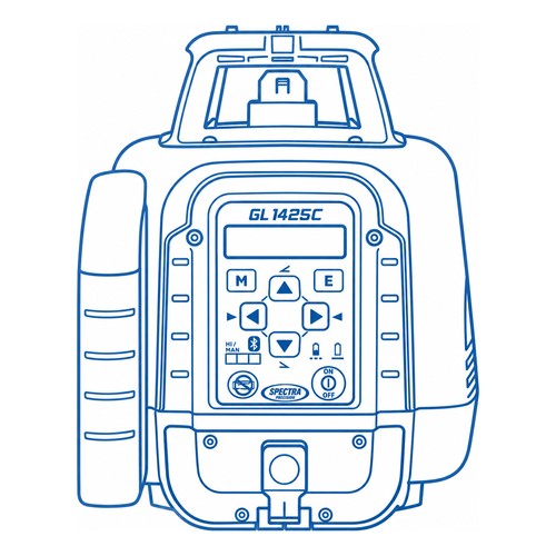 Line drawing of the Spectra GL1425C dual grade laser