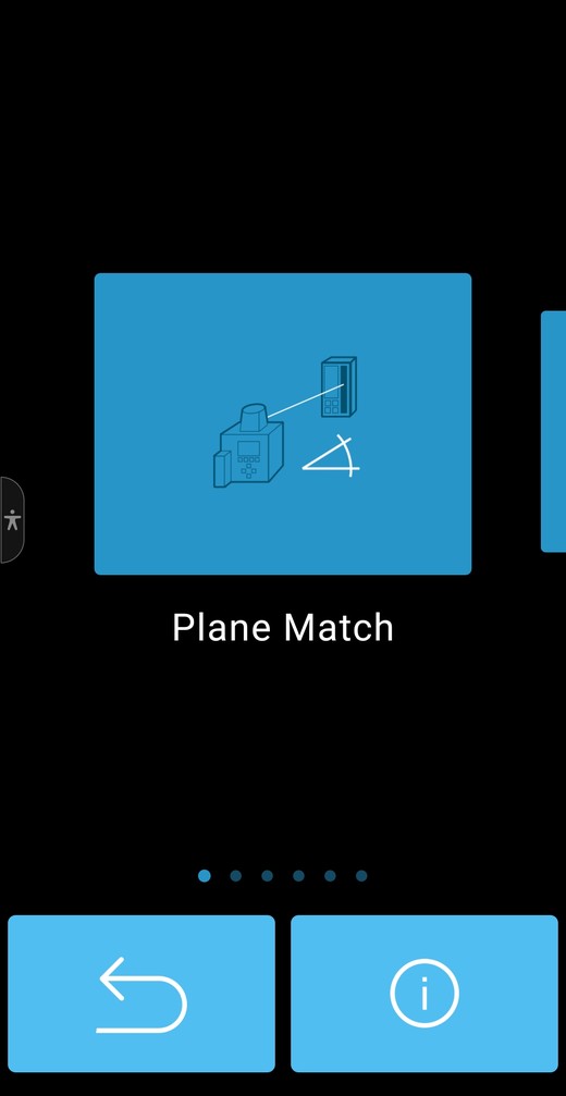 Plane Match card in the Spectra Laser Remote app menu carousel