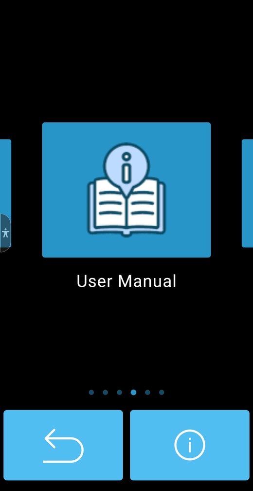 User Manual card in the Spectra Laser Remote app menu
