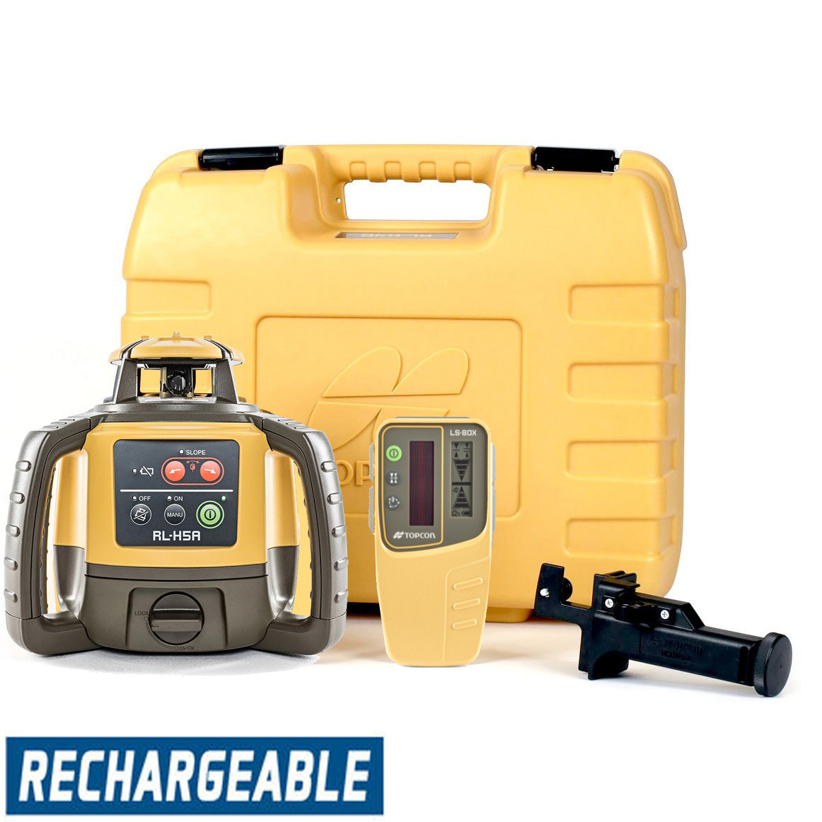 Topcon RL-H5A Self-Leveling Laser PS.RB Kit with LS-80X Receiver and Rechargeable Batteries- 1021200-49 view 7