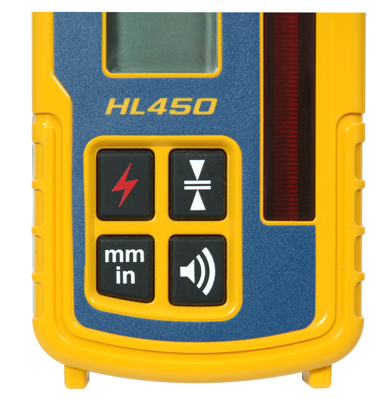 Spectra HL450-BR keypad showing the power, accuracy, units and volume buttons