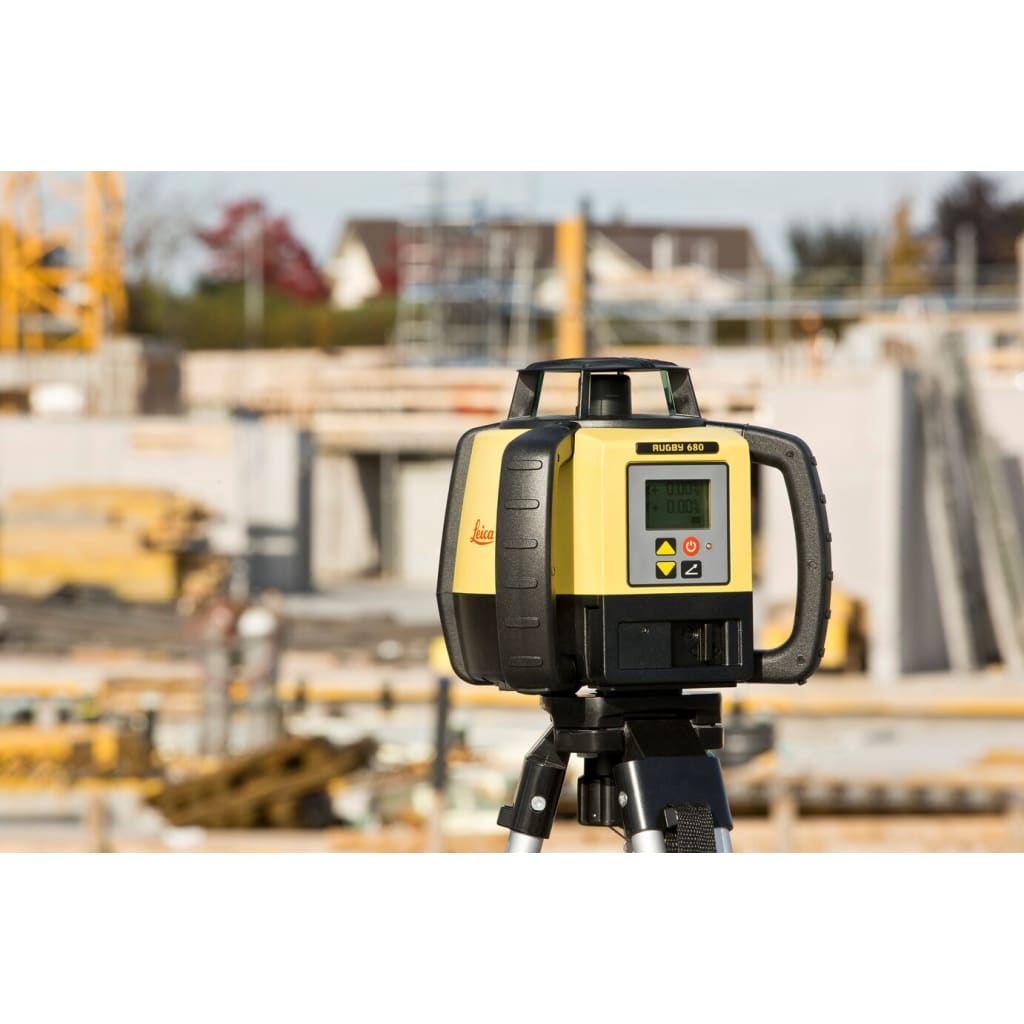 Leica Rugby 680 Automatic Dual Slope Laser Kit (6006010) with Deluxe RE160 Receiver - Rechargeable view 9
