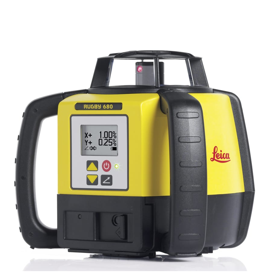 Leica Rugby 680 K2 Automatic Dual Slope Laser Package (6006010-K2) with Deluxe RE160 Receiver - Rechargeable, Tripod and Rod INCHES view 9