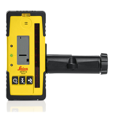 Leica Rugby 640 Red Beam Rotary Laser Package (6005987) with Deluxe RE140 Receiver - Alkaline