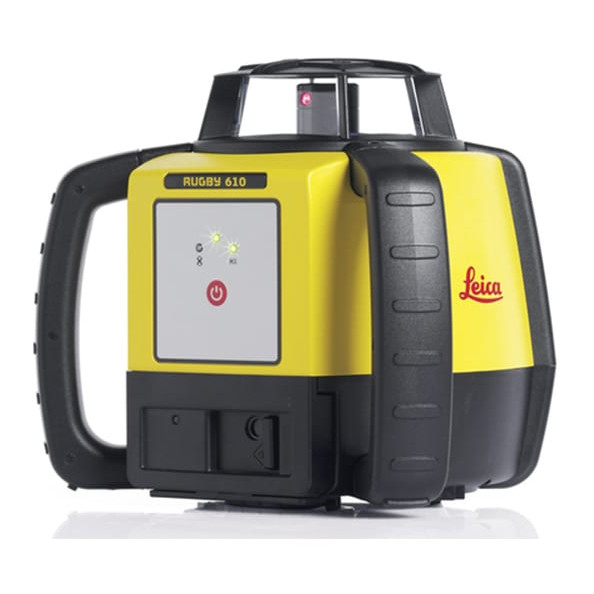Leica Rugby 610 Red Beam Rotary Laser Package (6011150) with Rod Eye 120 Receiver - Alkaline view 2