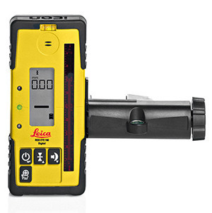 Leica Rugby 620 Red Beam Rotary Laser Package - Large Case (Leica 6019426) with Rod Eye 160 Digital Receiver - Rechargeable / Complete Kit with Rod/Inches, HD Tripod view 8