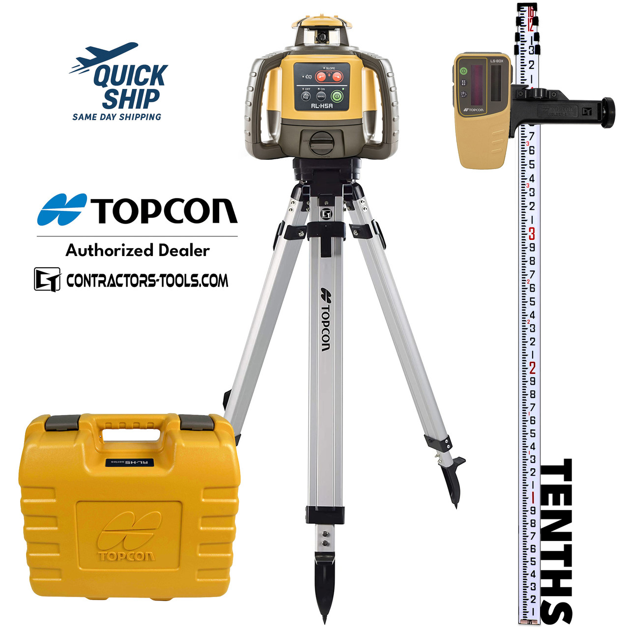 Topcon RL-H5A Self-Leveling Laser PS.DB2 Kit with…