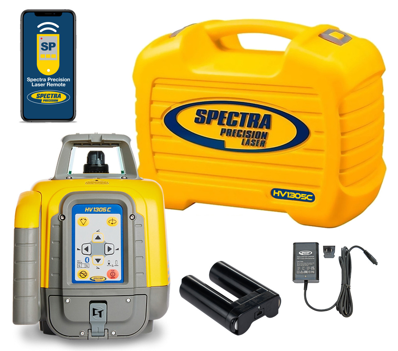 Spectra Precision HV1305C-BCC Horiz/Vert - Interior/Exterior RED Beam Laser Package with NO Receiver, Small Case and Rechargeable Batteries view 6