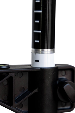 Plott PLP12 laser pole in use on active construction jobsite